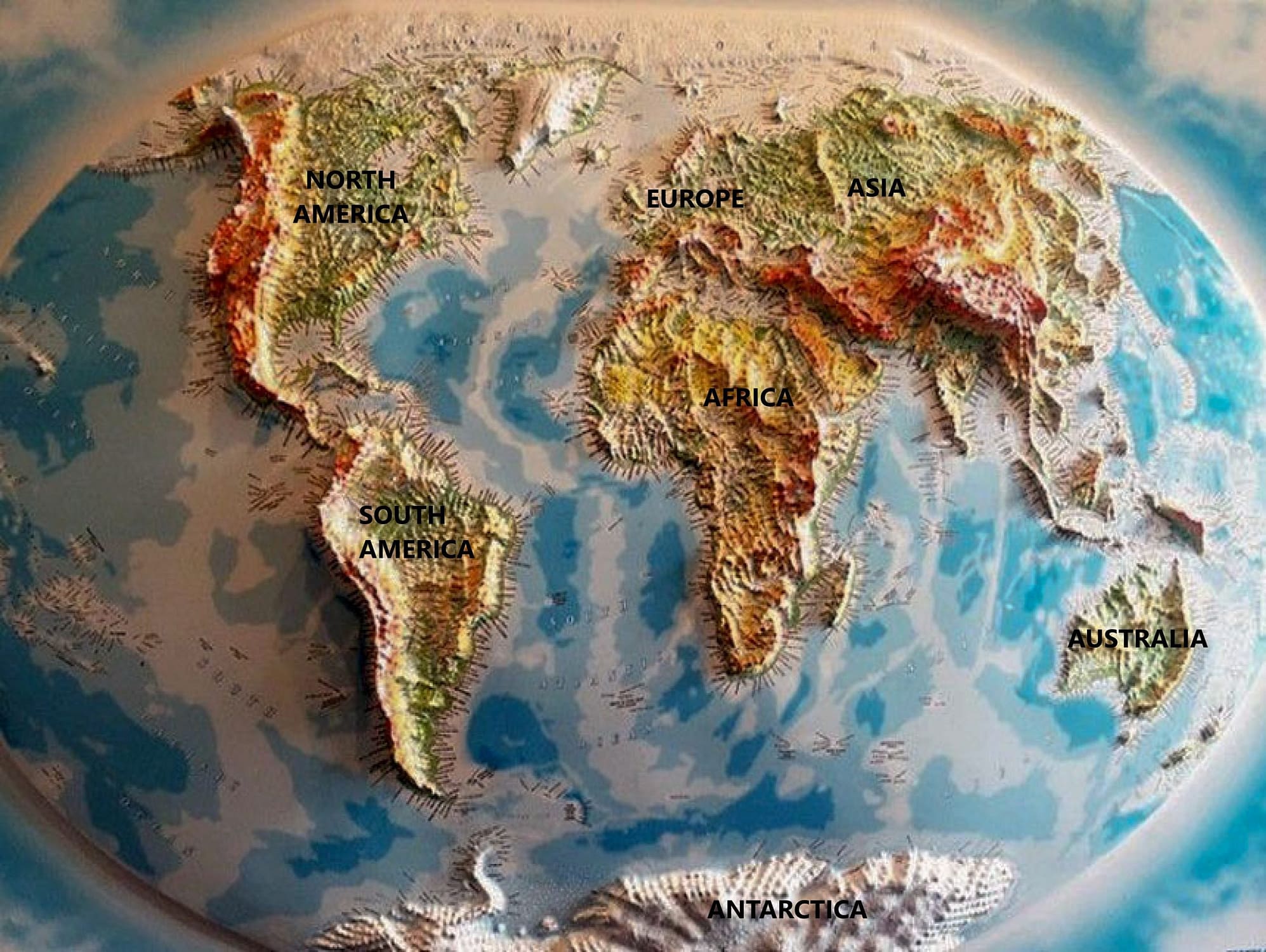World Relief Map 3D